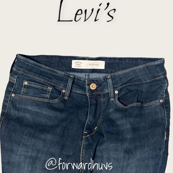 Levi’s Mid Rise Slim Jeans Size 10 Short - Picture 4 of 13
